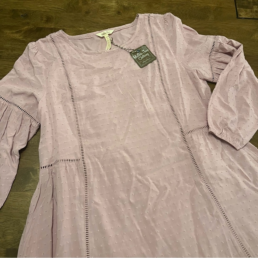 NWT Matilda Jane Turn On The Charm Dress Size L Mauve Pink Purple Boho - Picture 5 of 14